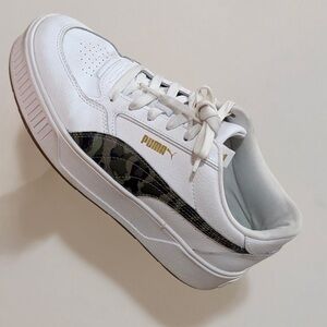 Puma Women's White Sneakers with Camouflage Accent